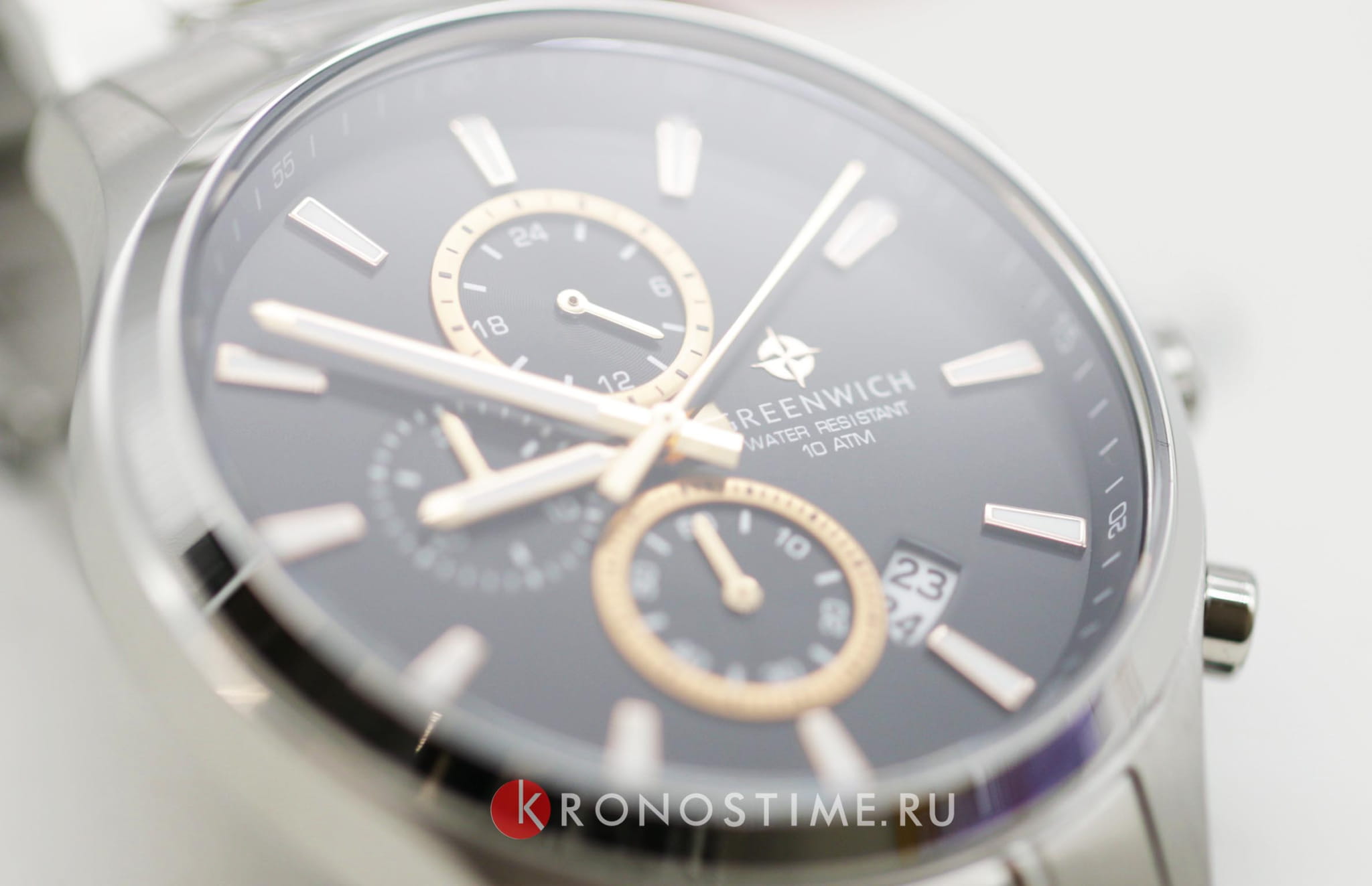 Оригинальные часы Greenwich Greenwich Navigator GW 053.10.30 кварцевые калибр механизма  общий вид